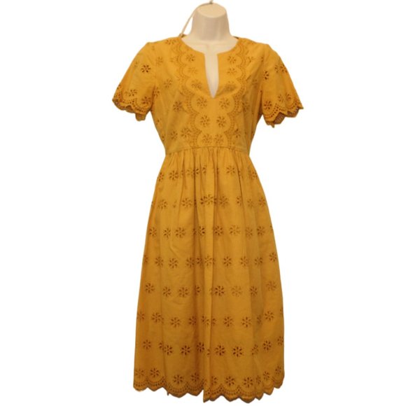 Madewell Yellow Flutter Sleeve Sundress - Picture 3 of 9